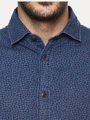 CELIO BLUE PRINTED CASUAL SHIRT - SMgarment's