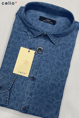 CELIO Blue Printed Casual Shirt - SMgarment's