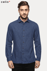 CELIO BLUE PRINTED CASUAL SHIRT - SMgarment's