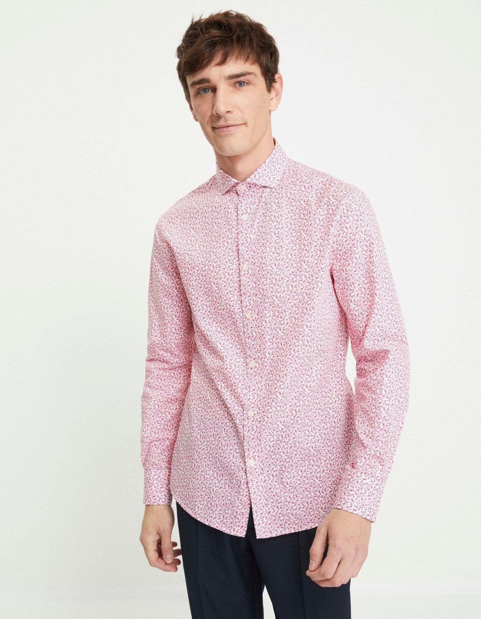 CELIO COTTON PRINTED SLIM SHIRT - SMgarment's