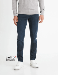 CELIO NAVY C25 STRETCH COTTON SLIM JEANS - Smgarment's