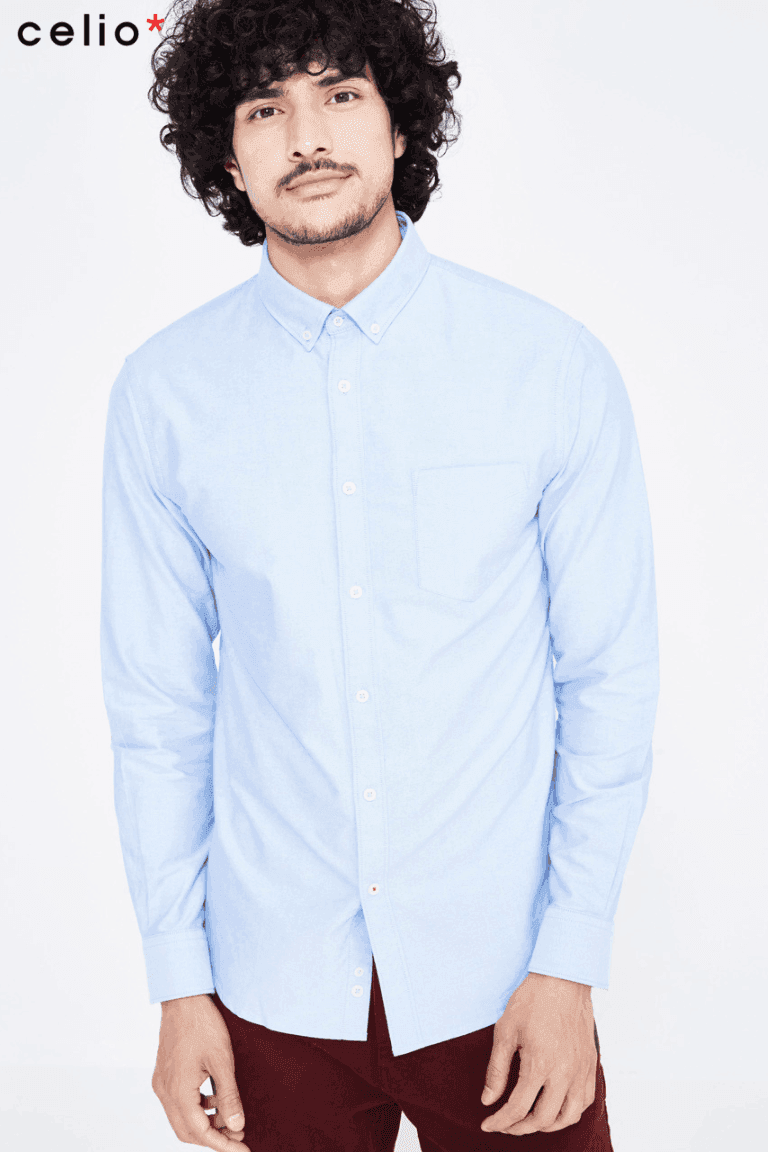 CELIO OXFORD SLIM BUTTON SHIRT - SMgarment's