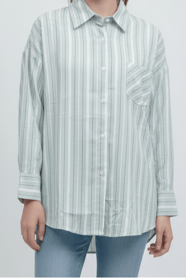CHUANGXIJIDI Poplin Stripe Shirt - Smgarment's