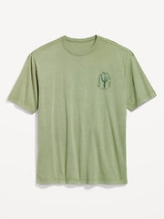 ON Mens Vintage Washed Cactus Graphic T Shirt