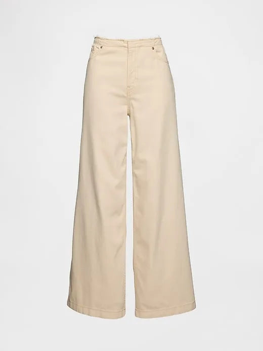 Mid Rise UltraSoft Denim Stripe Baggy Jeans