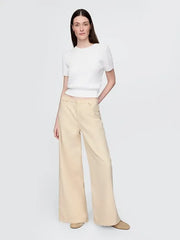 Mid Rise UltraSoft Denim Stripe Baggy Jeans