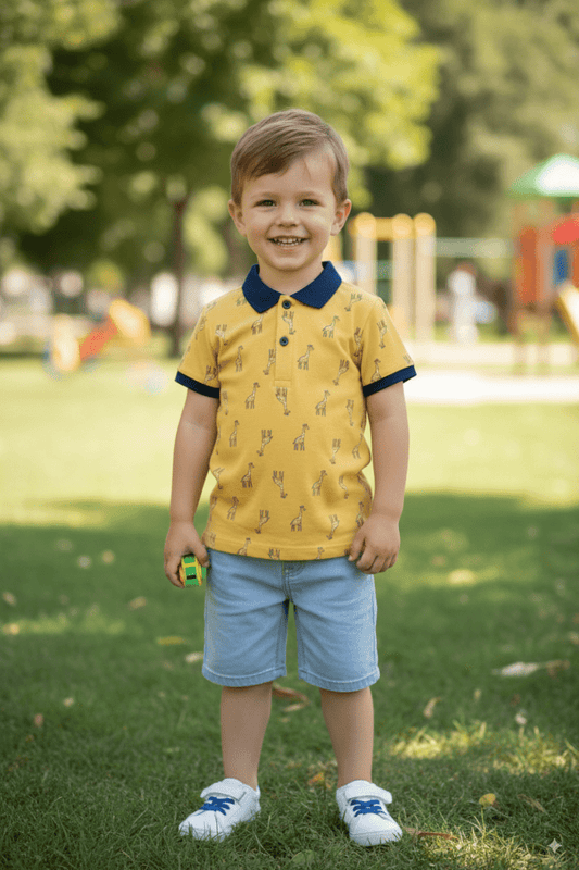 COOL CLUB BOYS PRINTED POLO - Smgarment's