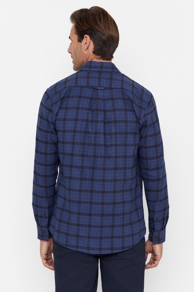 CORTEFIEL Checkered Flannel Shirt - Smgarment's
