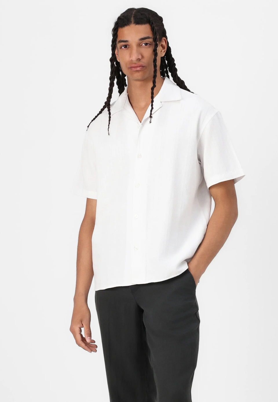 Men Premium Dobby Resort Linen Shirt