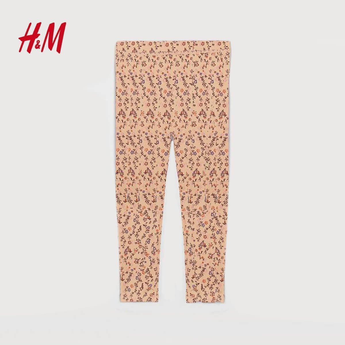 DARK BEIGE FLORAL PRINTED LEGGING - SMgarment's