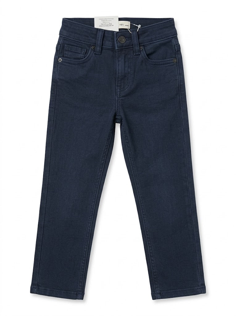 DL Boys Dark Navy Blue Stretch Denim Straight-Leg Jeans