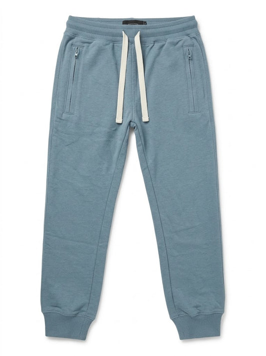 Boys BRANDED' Slate Blue Zipper Pocket Fleece Jogger Sweatpants| SM GARMENTS