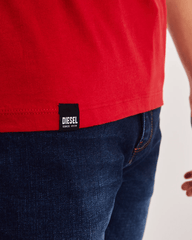 DEISEL Basic Oakley V Neck Barbados Cherry Tee - Smgarment's
