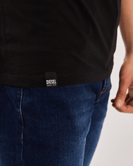 DEISEL Basic Oakley V Neck Black Tee - Smgarment's