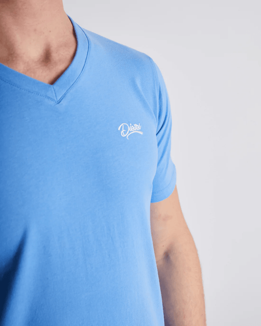 DEISEL Basic Oakley V Neck Blue Spark Tee - Smgarment's