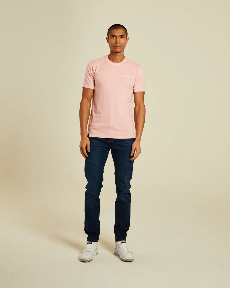 DIESEL Basic Caden O Neck Bermuda Pink Tee - Smgarment's