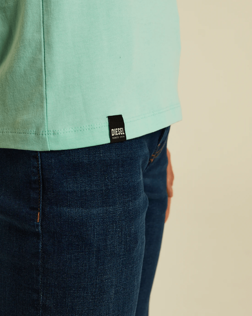 DIESEL Basic Caden O Neck Cool Mint Tee - Smgarment's