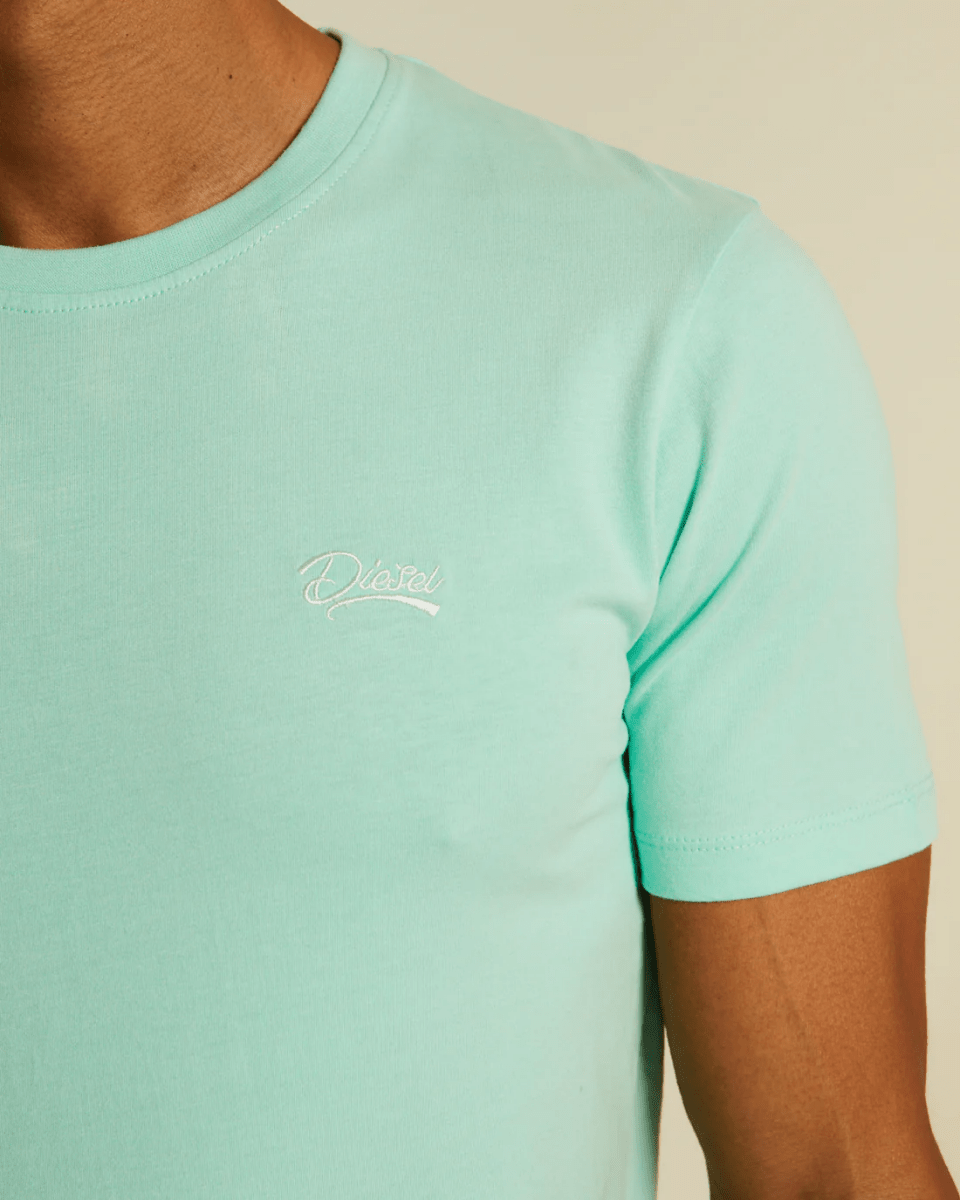 DIESEL Basic Caden O Neck Cool Mint Tee - Smgarment's