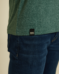 DIESEL Basic Caden O Neck Green Trail Tee - Smgarment's
