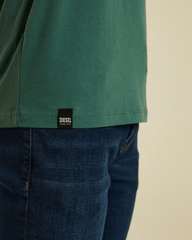 DIESEL Basic Caden O Neck Green Trail Tee - Smgarment's