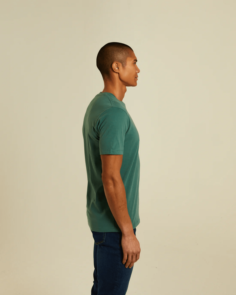 DIESEL Basic Caden O Neck Green Trail Tee - Smgarment's