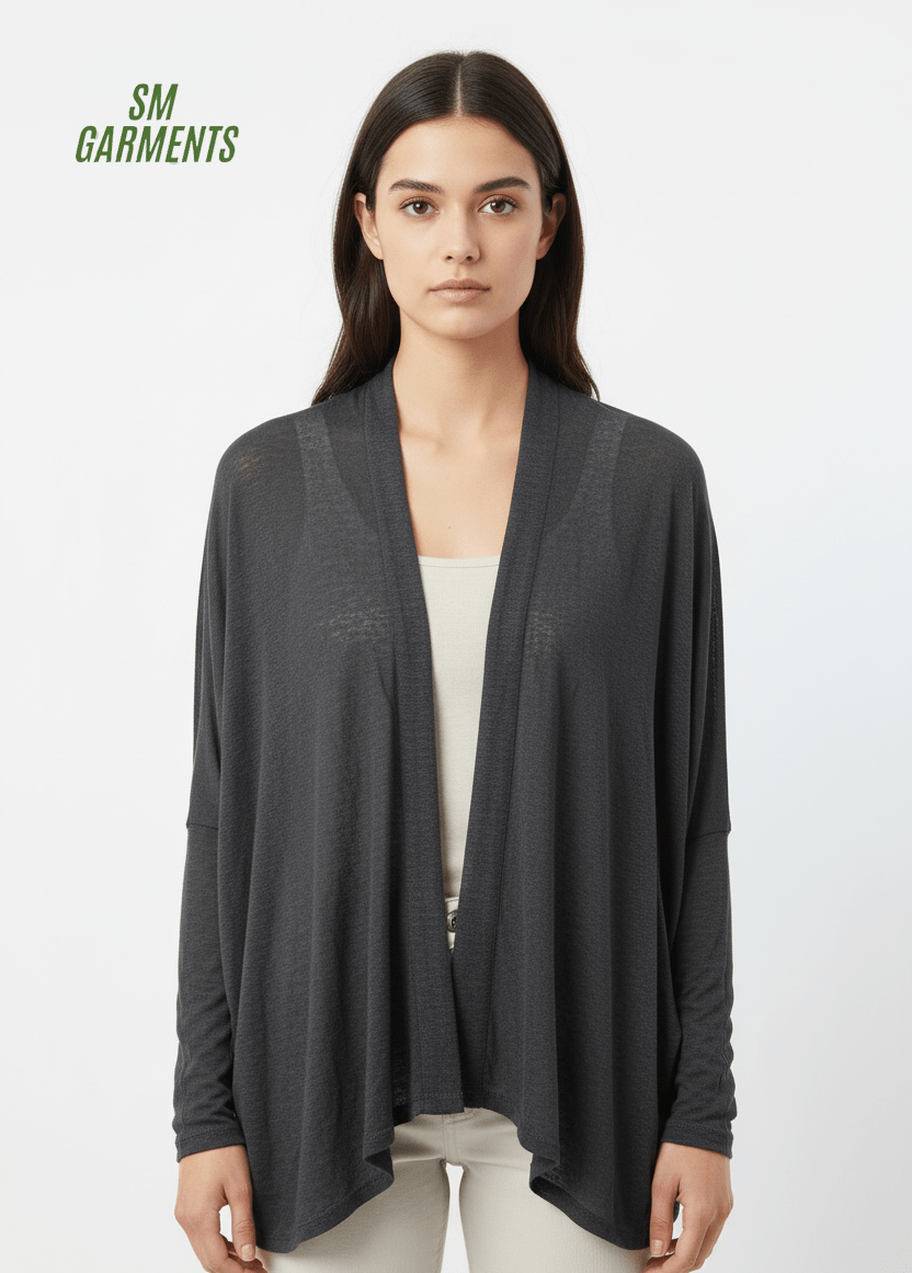 DIVIDED WOMENS PLAIN SHRUG (BLACK) - Smgarment's