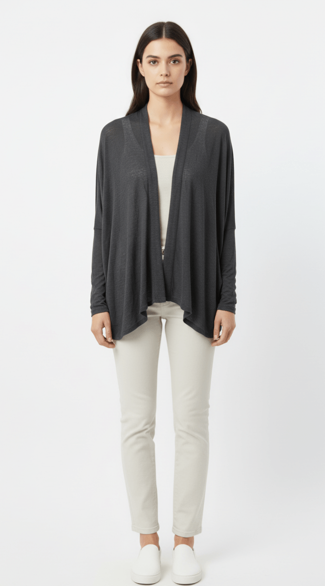 DIVIDED WOMENS PLAIN SHRUG (BLACK) - Smgarment's
