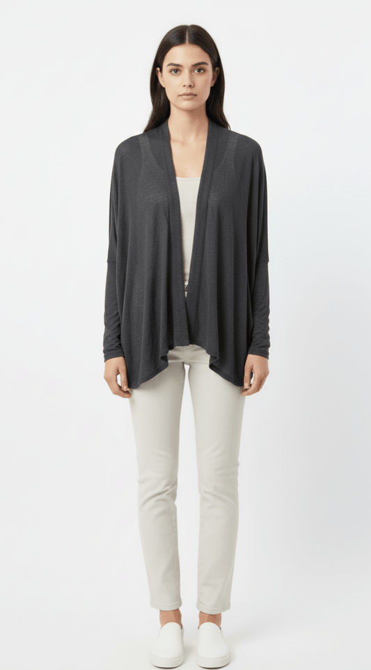 DIVIDED WOMENS PLAIN SHRUG (BLACK) - Smgarment's