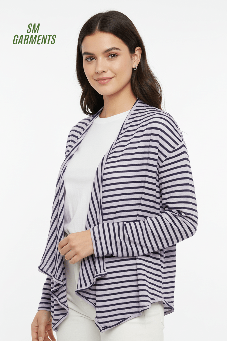 DIVIDED WOMENS STRIPED SHRUG - Smgarment's