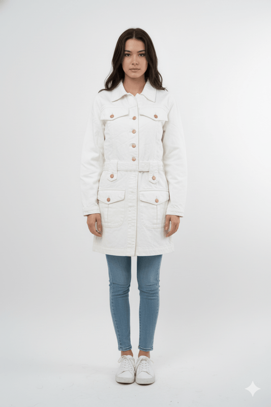 DL GIRLS LONG DENIM COAT - Smgarment's