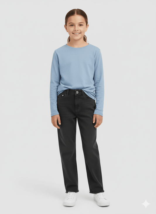 DL1961 Emie Straight High Rise Black Jeans - Smgarment's