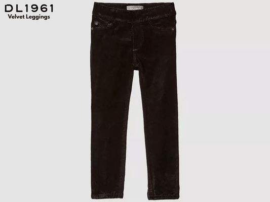 DL1961 Girls Soft Black Velvet Leggings - Smgarment's