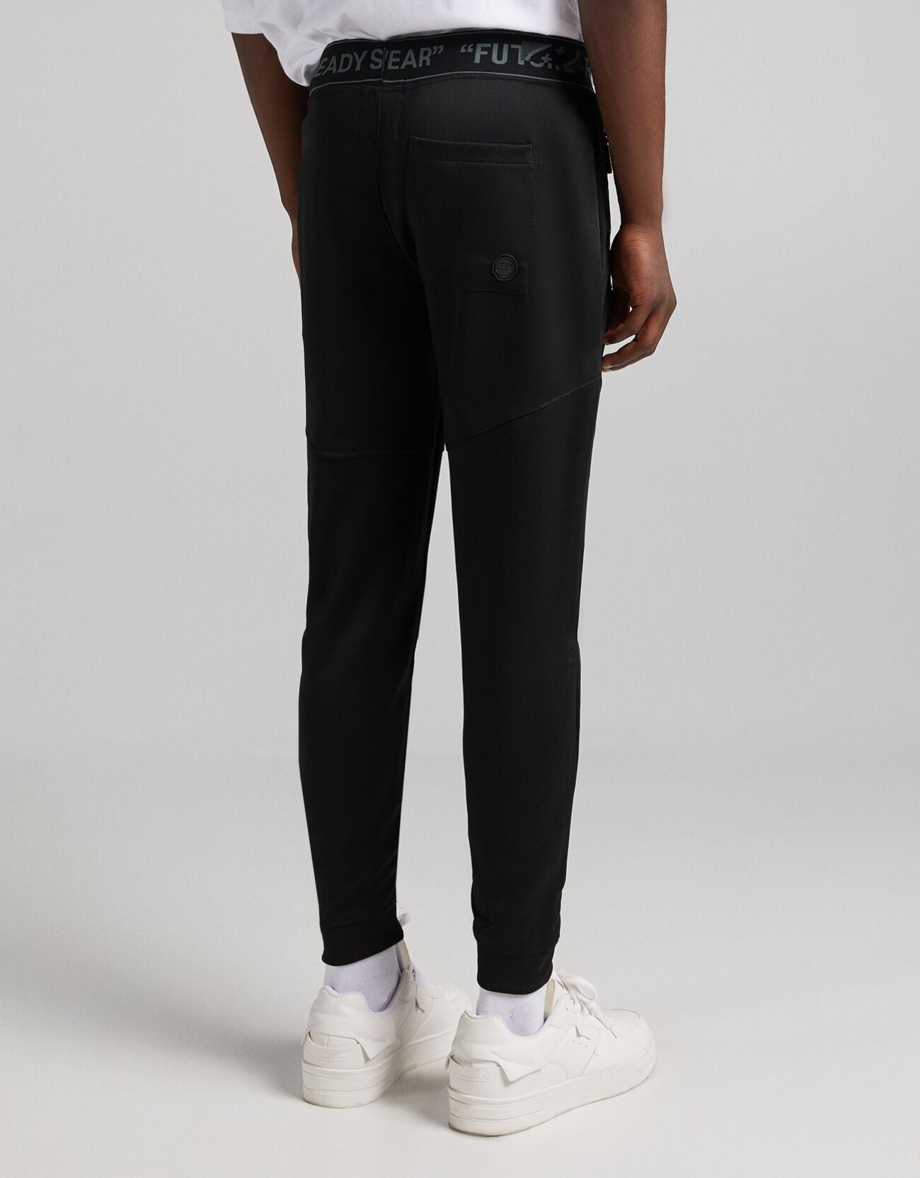 BERSHKA Plush Trousers With Elastic Trim