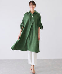 TRUBE Women Sleeve ribbon dress