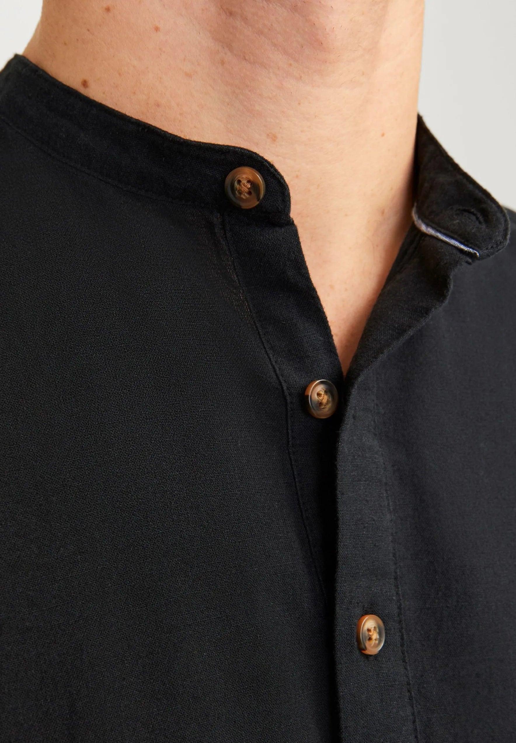 JACK & JONES JJESUMMER HALF PLACKET LINEN MIX SHIRT