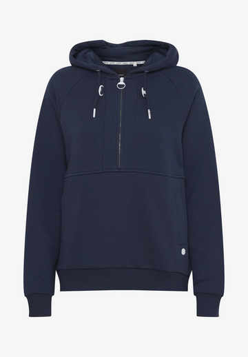 OXMO OXANDREA Womens Total Eclipse Half Zipped Hoodie