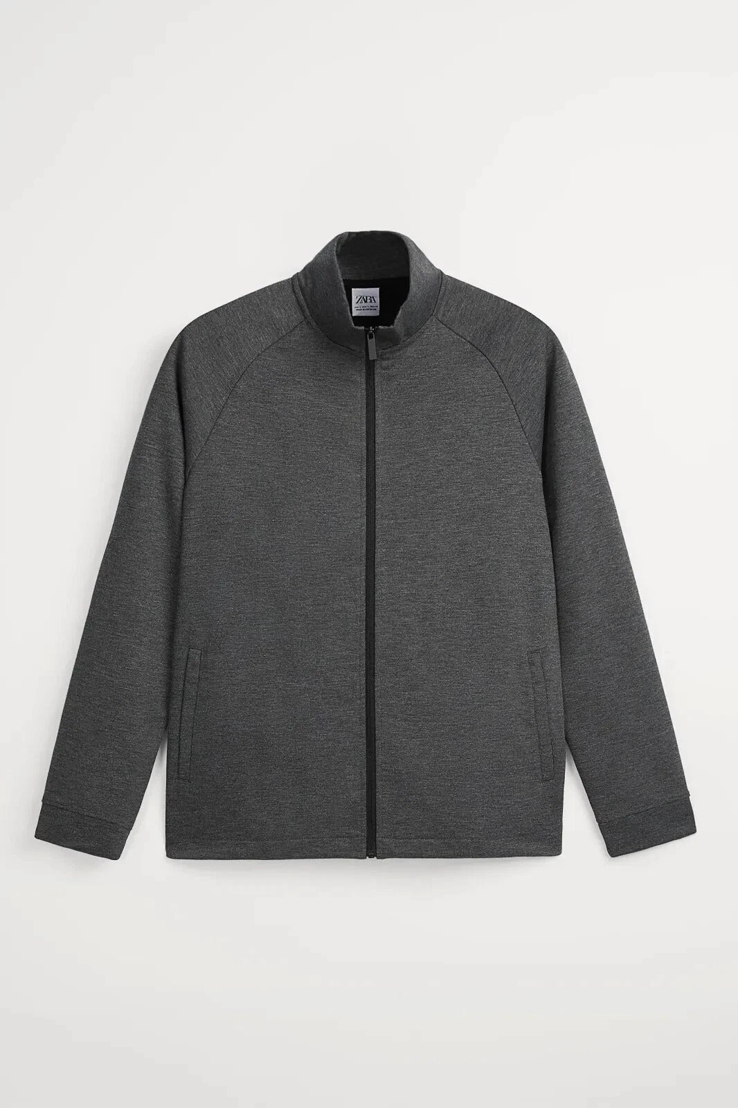 ZARA MENS BLACK PLAIN SPORTS ZIPPER