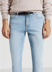 CALLIOPE MENS Blue denim slavato distressed skinny jeans