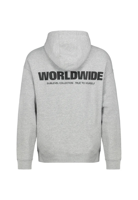 SUB LEVEL MENS BACKPRINT GREY MELANGE HOODIE