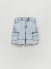RES BOYS DENIM CARGO SHORTS