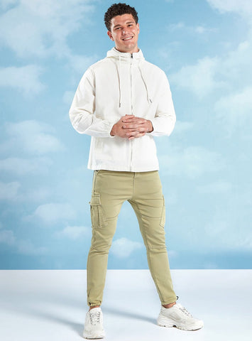 SPLASH MENS LONG SLEEVE LINEN HOODIE