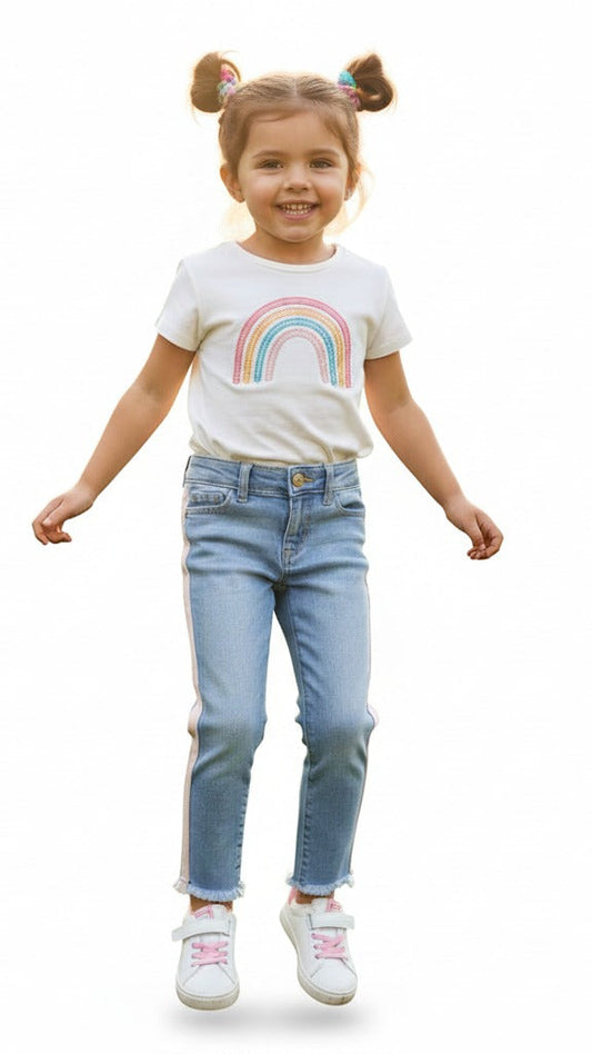 Chloe Skinny Jean in Marina Stripe