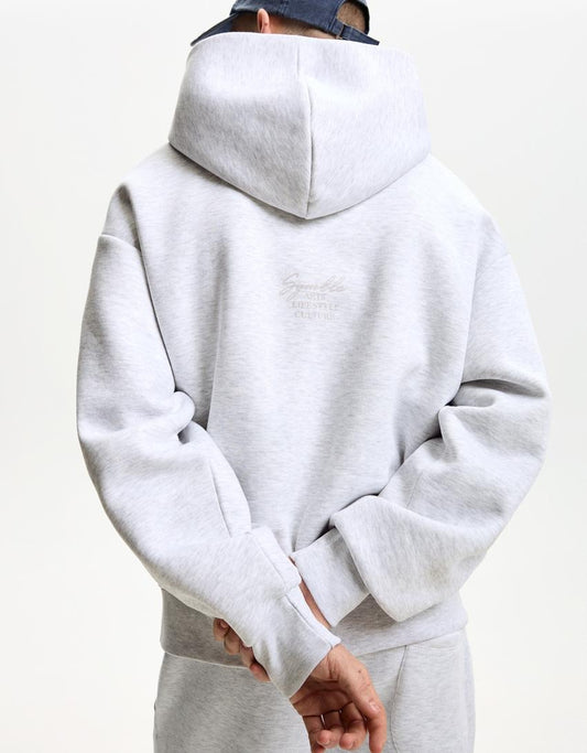 BERSHKA MENS BASIC GRAY HOODIE