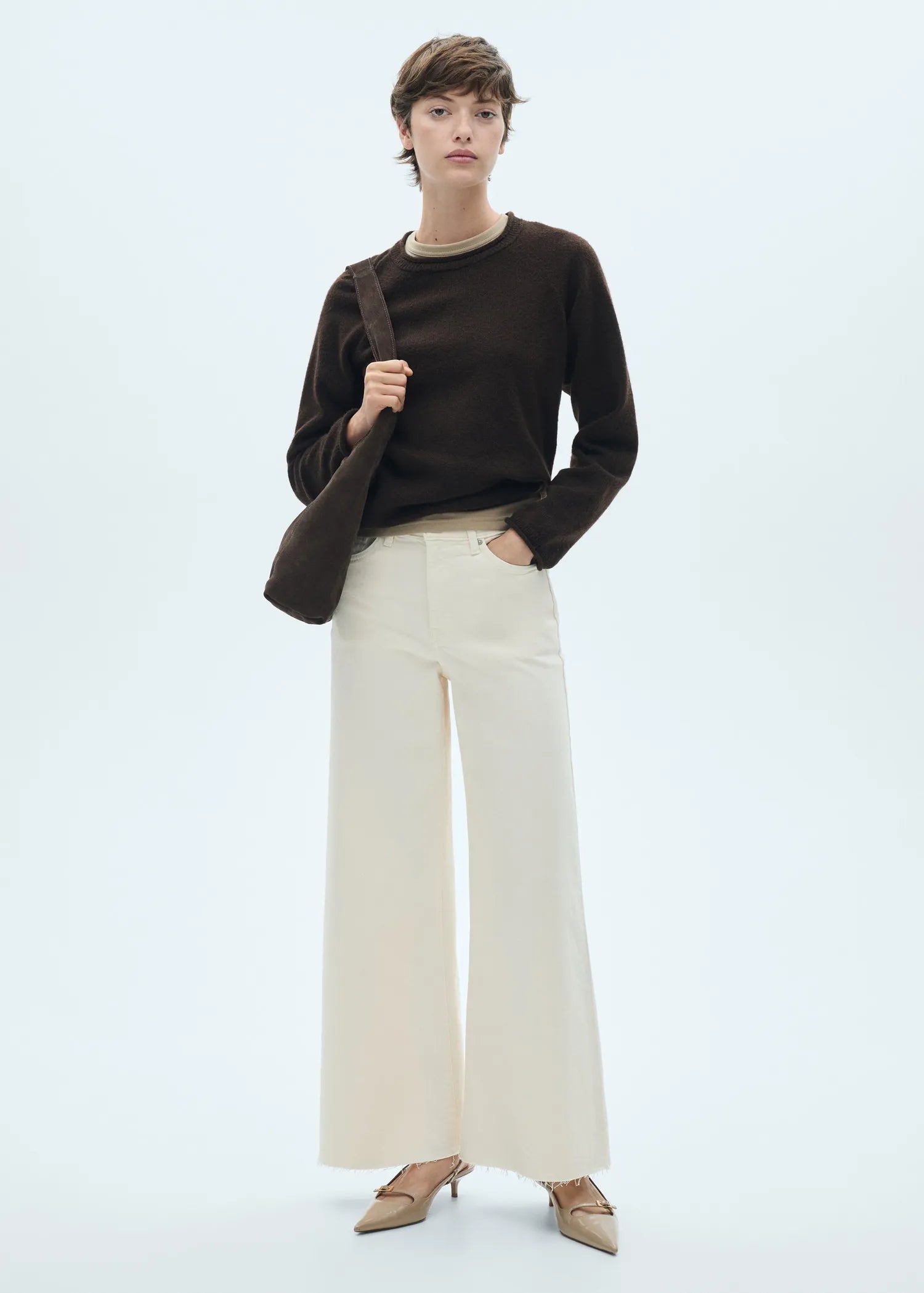 MNG Mid waist culotte jeans