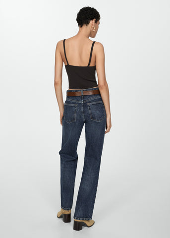 High Waist Straight Jeans