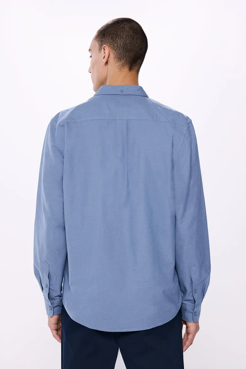 SPRINGFIELD Oxford Shirt-BLUE