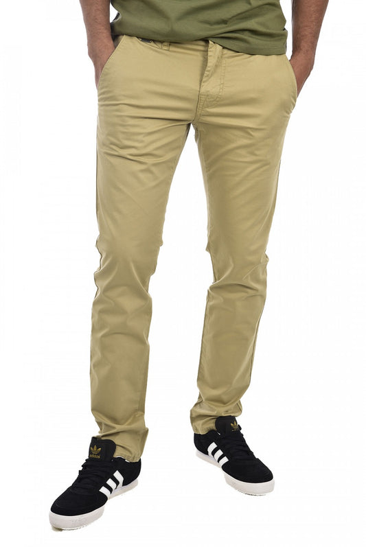 GUESS MENS DANIEL SUPER SKINNY BEIGE COTTON PANT