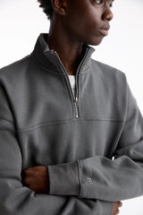 PULL&BEAR SWEATSHIRT WITH ZIP-UP COLLAR