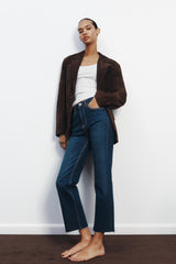 ZR TRF CROPPED FLARE HIGH-WAIST JEANS