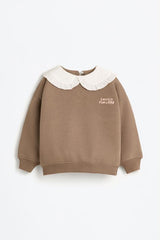 LEFTIES Girls Sweatshirt With Collar And Ribbed Leggings Suit